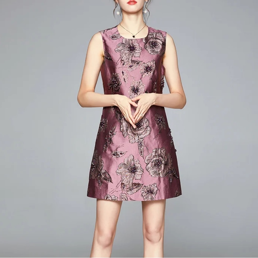 Embellished Satin Dress The Vivvy - Picture 14 of 14